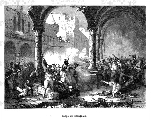 Le siège de Saragosse, durant la campagne d’Espagne, dure de juin 1808 à août 1809, et se conclut par la levée du siège par les Français.