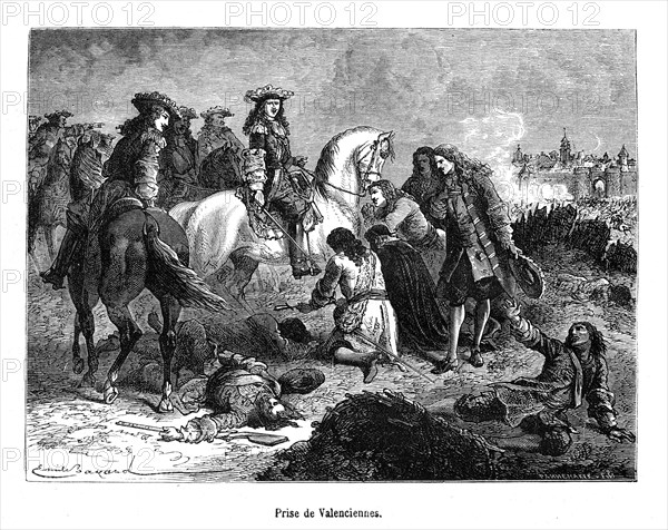 Louis XIV. Prise de Valenciennes. En 1677, les armées de Louis XIV prennent la ville dirigées cette fois par Vauban et Valenciennes devint française en 1678 par le traité de Nimègue. La ville devint l’une des principales places fortes françaises du Nord, fortifiée par Vauban.