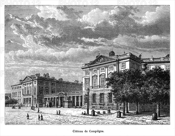 Château de Compiègne
Gravure de Narcisse Navellier d'après un dessin d'Alexandre de Bar (1821-1901)