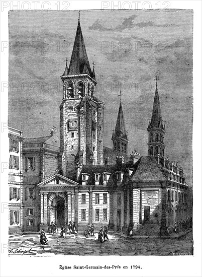 Eglise de Saint-Germain-des-Près en 1794.