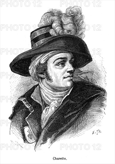 François-Athanase de Charette de la Contrie (21 avril 1763 à Couffé, près d'Ancenis, † 9 Germinal an IV (29 mars 1796) à Nantes, militaire qui s'opposa, les armes à la main, à la République dans sa région du Sud de la Bretagne (de culture poitevine) et en Vendée. Il fut l'un des meilleurs chefs de ce mouvement insurrectionnel appelé la Vendée militaire (1793-1800), durant la Révolution française. Il fut surnommé "Le Roi de La Vendée", et Napoléon Ier écrira de lui : "Il laisse percer du génie".
