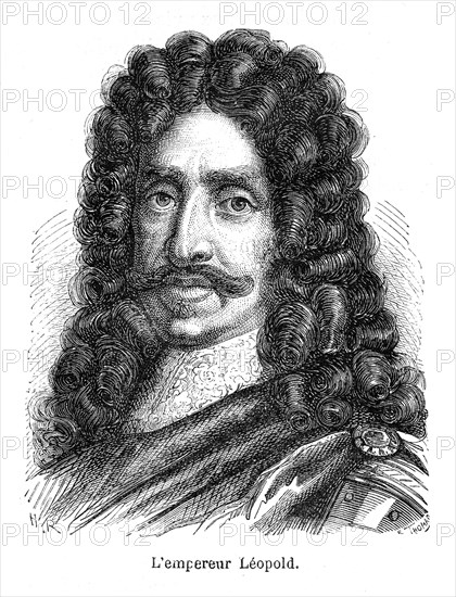 Léopold Ier de Habsbourg (né à Vienne en 1640, décédé à Vienne le 5 mai 1705), roi de Hongrie-Croatie, et roi de Bohême (1657), puis archiduc d'Autriche et empereur germanique (1658). Fils de Ferdinand III de Habsbourg (1608-1657) et de Marie-Anne d'Autriche, infante d'Espagne (1606-1646).