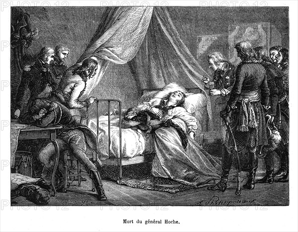 Mort de Hoche. Louis Lazare Hoche, né le 25 juin 1768 dans le faubourg de Montreuil à Versailles et mort le 19 septembre 1797 à Wetzlar (Oberhessen), est un général français de la Révolution.