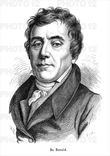 Louis de Bonald, né le 2 octobre 1754 à Millau où il est mort le 23 novembre 1840, est un homme politique, philosophe, écrivain publiciste français, grand adversaire de la Révolution française.