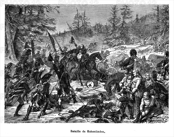 La bataille de Hohenlinden eu lieu le 12 frimaire an IX (3 décembre 1800) entre les troupes françaises du général Moreau et les forces autrichiennes et bavaroises commandées par l'archiduc Jean-Baptiste d'Autriche.
