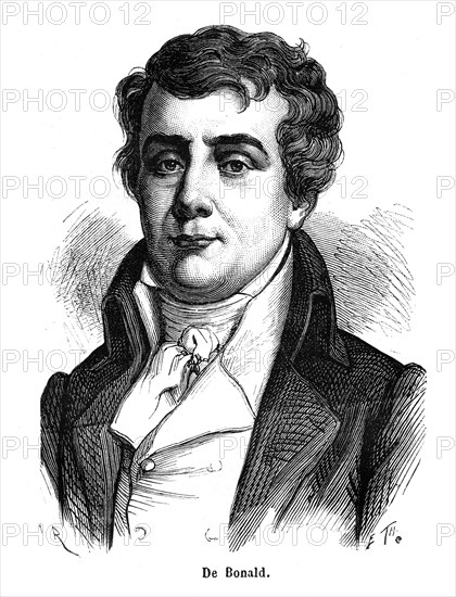 Louis de Bonald, né le 2 octobre 1754 à Millau où il est mort le 23 novembre 1840, est un homme politique, philosophe, écrivain publiciste français, grand adversaire de la Révolution française.