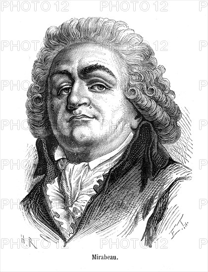 Portrait of Honoré Gabriel Riqueti, comte de Mirabeau