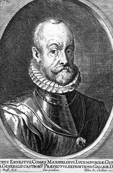 Peter Ernst II von Mansfeld (souvent abrégé en Ernst von Mansfeld) fut un des plus célèbres hommes de guerre actifs au début de la guerre de Trente Ans. Il naquit vers 1580 et mourut le 29 novembre 1629 à Rakowitza, village de Bosnie. Il était le fils illégitime de Peter Ernst Mansfeld, gouverneur de Luxembourg et de Bruxelles ; il passa sa jeunesse dans le palais de son père à Luxembourg et fut élevé dans la foi catholique. Il entra dans la carrière des armes et combattit tout d'abord en Hongrie auprès de son demi-frère Charles (1543-1595), officier supérieur de l'armée du Saint-Empire romain germanique. Il servit aussi au Pays-Bas l'archiduc Léopold, frère de l'empereur. Pour ses états de service signalés, il fut légitimé par l'empereur Rodolphe II. Cependant, une promesse non tenue (il fut privé de l'héritage de son père aux Pays-Bas) le fit passer dans le rang des ennemis des Habsbourg.