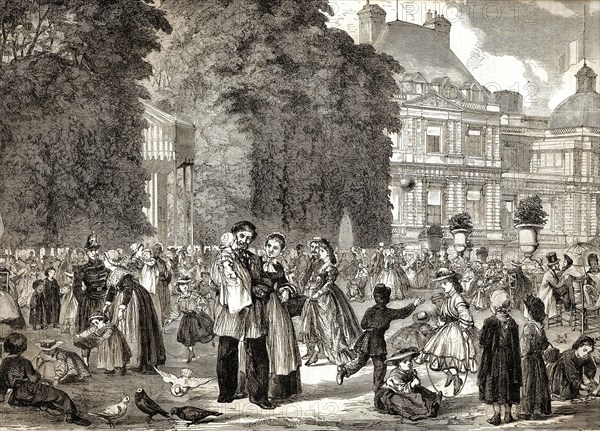 Paris. Le jardin du Luxembourg (1864)