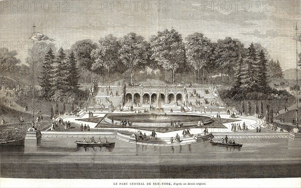 Amérique. 1864. Central Park.