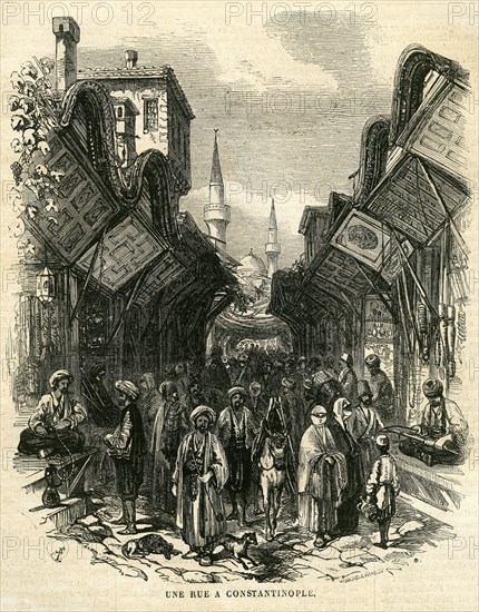 Turquie - Constantinople. Scène de rue.