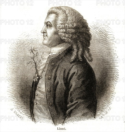 1864. Carl Linnaeus, qui portera le nom de Carl von Linné après avoir été anobli, (né le 23 mai 1707 à Råshult - mort le 10 janvier 1778 à Uppsala), est un célèbre naturaliste suédois, fondateur de la systématique moderne.