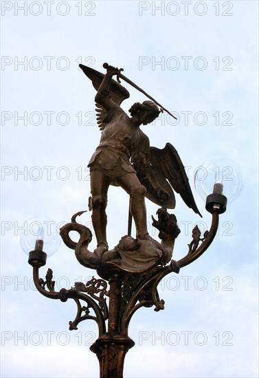 Saint Michael strikes the Dragon