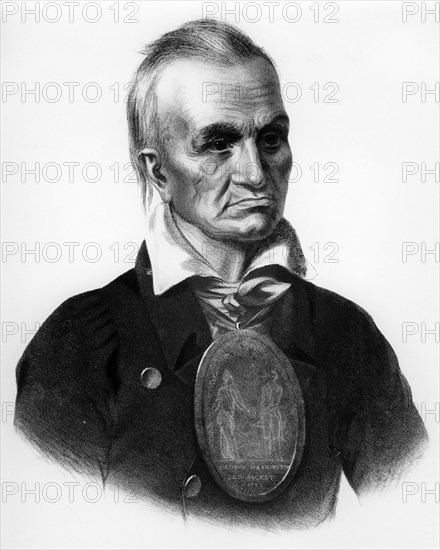 Indiens. Red Jacket, chef de guerre des Sénécas. USA 1836.