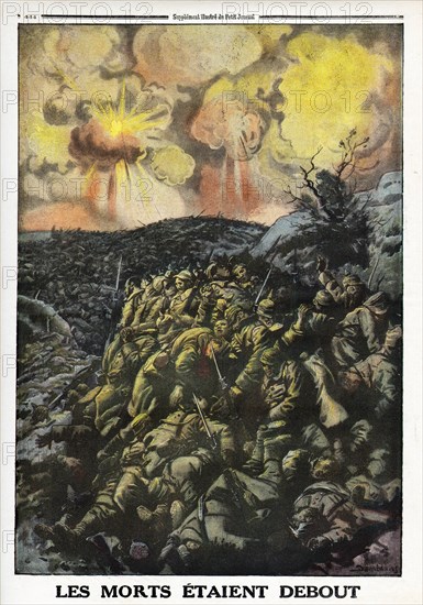 Le Petit Journal (supplément Illustré) du Dimanche 19 mars 1916. N° 1316. Amas de corps. Guerre des tranchées. Guerre 14-18.