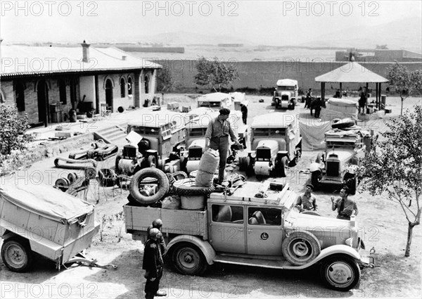 Citroën. La Croisière Jaune. Campement de Kalgan (BN Estampes).