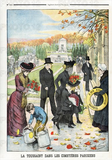 La Toussaint dans les cimetières parisiens.