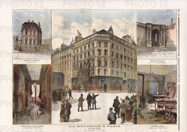 Le Petit Journal (supplément Illustré) du Samedi 16 avril 1892. N° 73. Anarchisme. La dynamite à Paris.