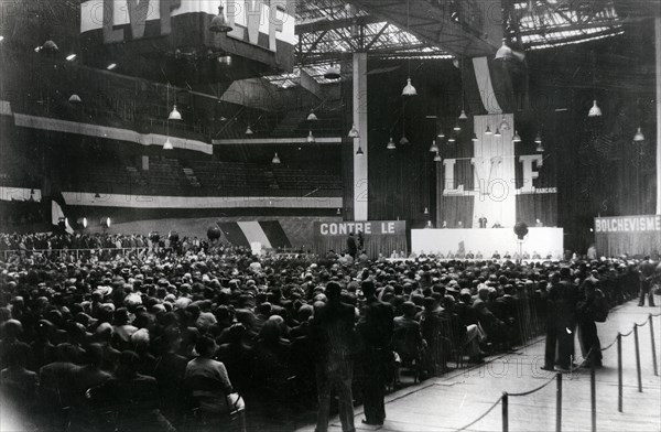 LVF meeting at the Vélodrome d'Hiver, 1941