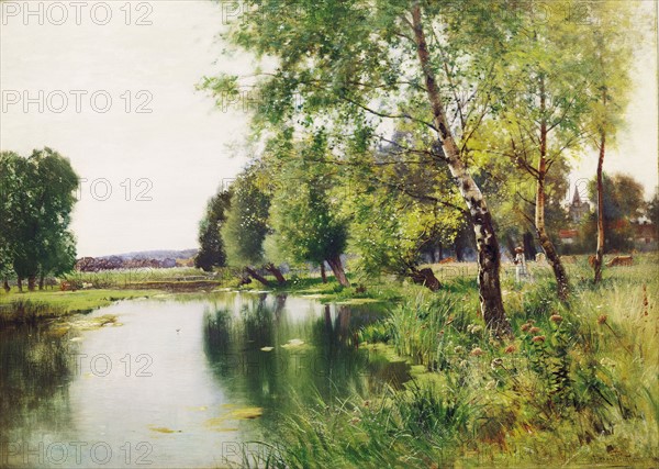 Parton, Paysage d'été au bord de la rivière