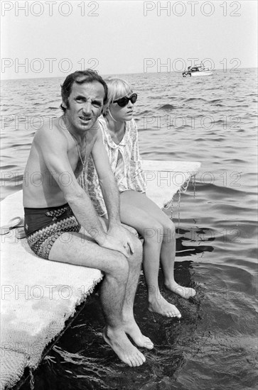 Charles Aznavour in holidays at La Napoule