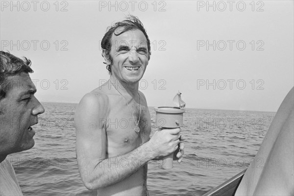 Charles Aznavour en vacances à La Napoule