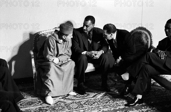 Conférence de Casablanca, Mohammed V, Nasser, et Ferhat Abbas (1961)