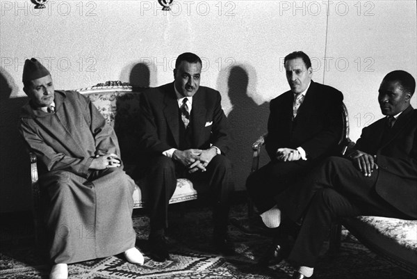 Conférence de Casablanca, Mohammed V, Nasser, Ferhat Abbas, et Sekou Touré (1961)