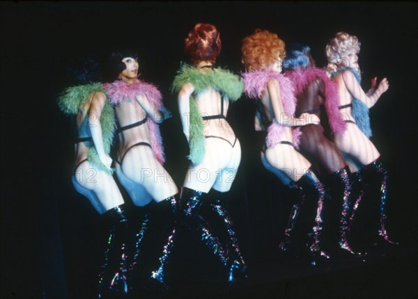 Female dancers of the Crazy Horse Saloon, 1970