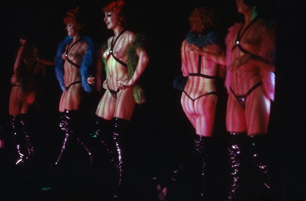 Female dancers of the Crazy Horse Saloon, 1970
