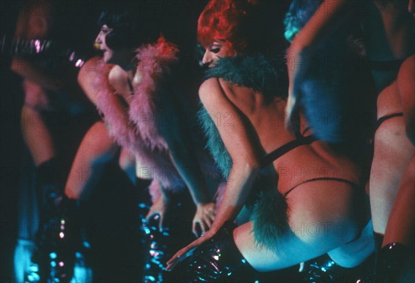 Female dancers of the Crazy Horse Saloon, 1970