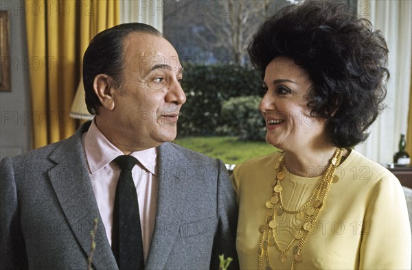 Tino Rossi with his wife Lilia Vetti, 1971