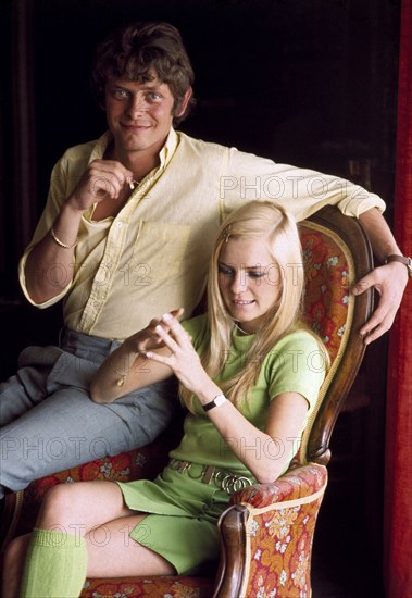 France Gall with her brother Patrice, 1968