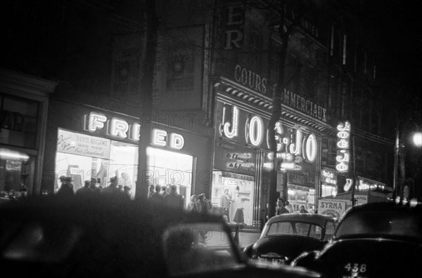 La rue Poissonnière à Paris en 1958