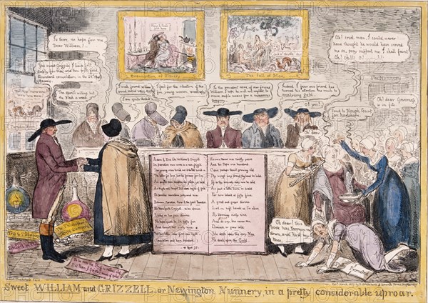 Quaker Uproar, London, 1827. Artist: Isaac Robert Cruikshank