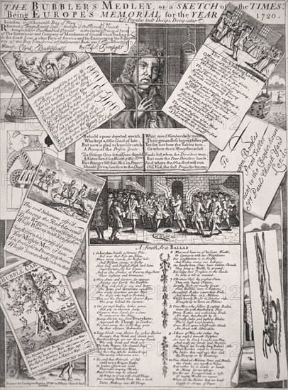 'The Bubblers Medley, or a Sketch of the Times', 1720. Artist: Anon