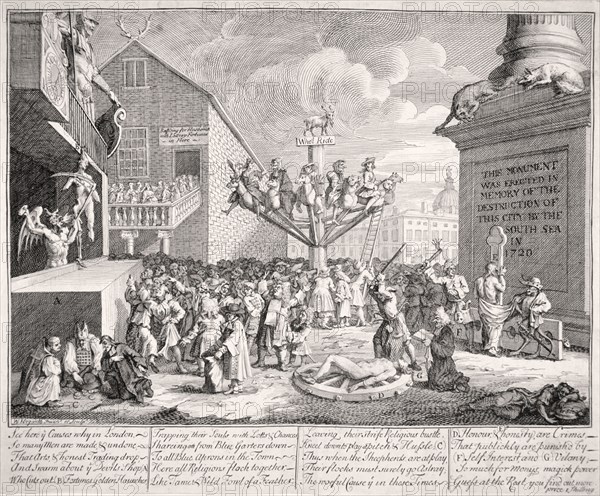 The South Sea Bubble, 1721. Artist: William Hogarth