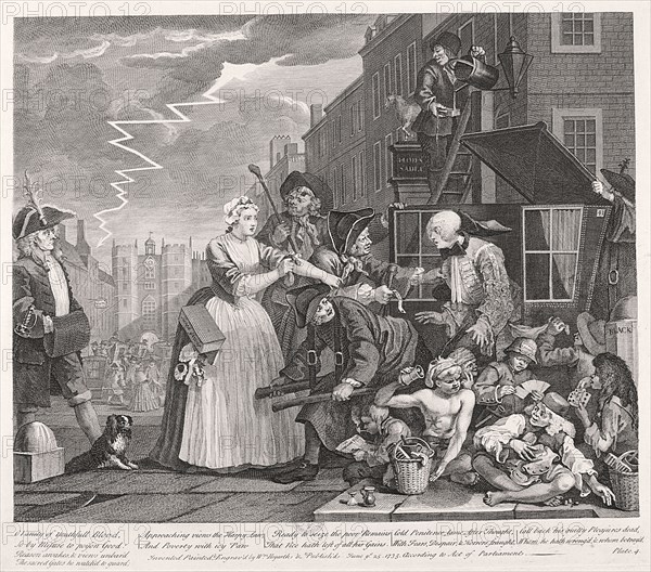 'A Rake's Progress', 1735; plate IV of VIII. Artist: William Hogarth