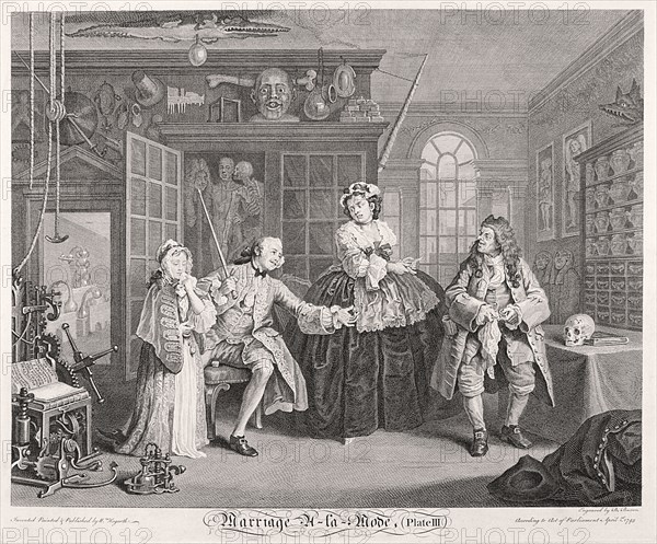 'Marriage a la Mode', 1745; plate III. Artist: Bernard Baron