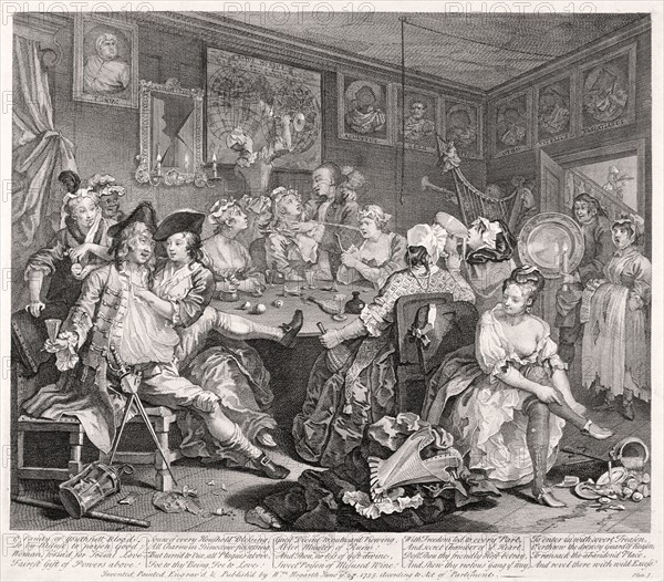 'A Rake's Progress', 1735, plate III of VIII. Artist: William Hogarth