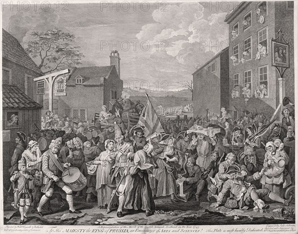 'The March to Finchley', 1745. Artist: Luke Sullivan