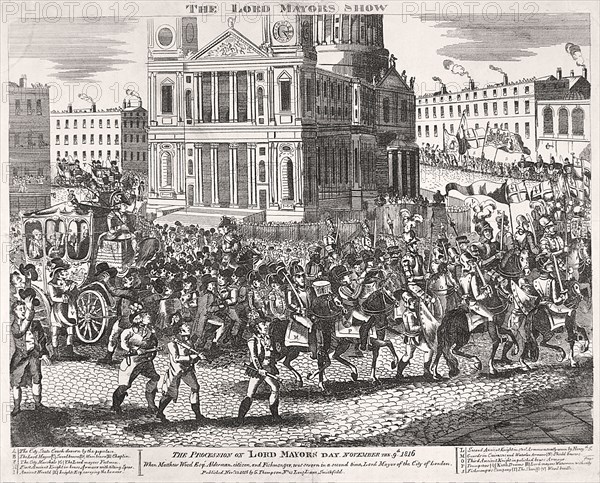 Lord Mayor's Show, 1816. Artist: Anon