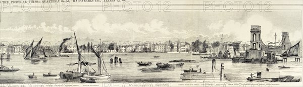 London from the River Thames, 1844 Artist: Frank Vizetelly