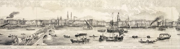 London from the River Thames, 1844 Artist: Frank Vizetelly