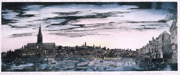View of London, 1530. Artist: Richard Bannister