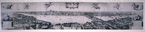 View of London from the south, 1832. Artist: Robert Martin