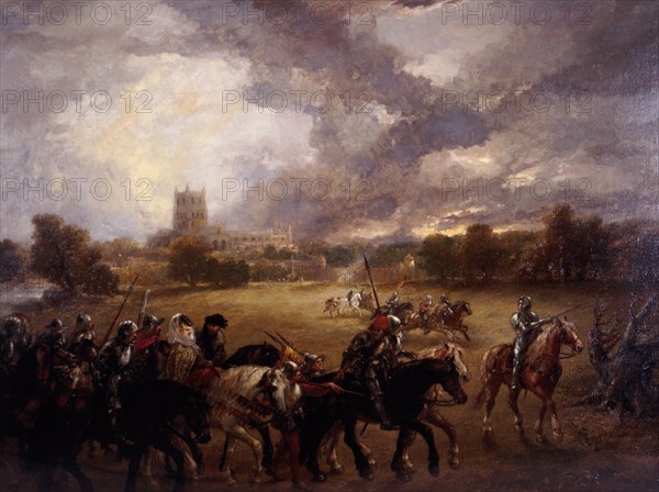 Margaret of Anjou taken prisoner after the Battle of Tewkesbury', 1875. Artist: Sir John Gilbert