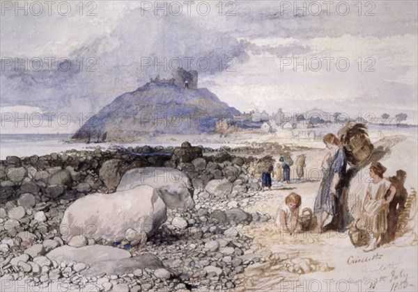 Criccieth', Wales, 1850. Artist: Sir John Gilbert