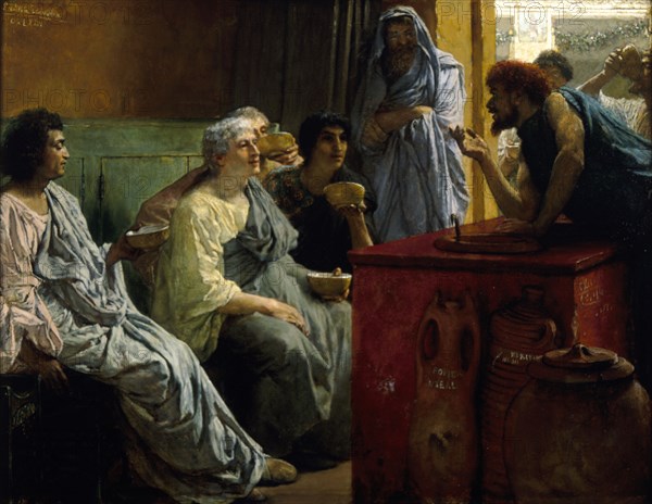 'The Wine Shop', 1869-1874. Creator: Sir Lawrence Alma-Tadema.