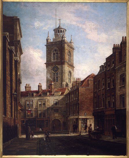 Fore Street and St Giles without Cripplegate. Artist: Walter Riddle